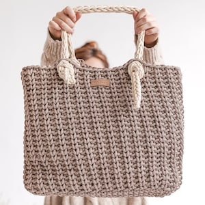 Crochet tote bag pattern, how to crochet for beginner VIDEO included