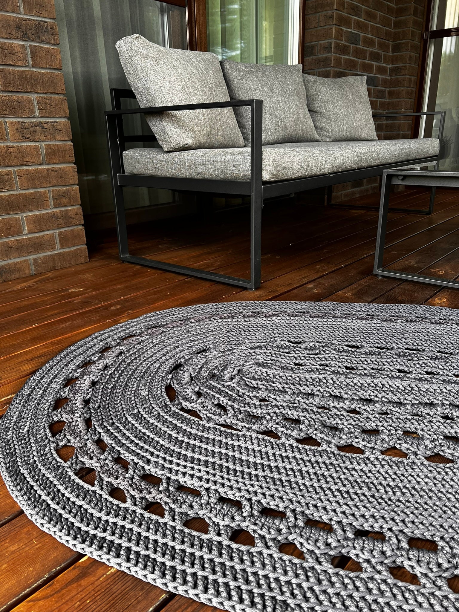 Modern Crochet Rug Pattern: Easy DIY Home Decor (PDF Download) - Etsy