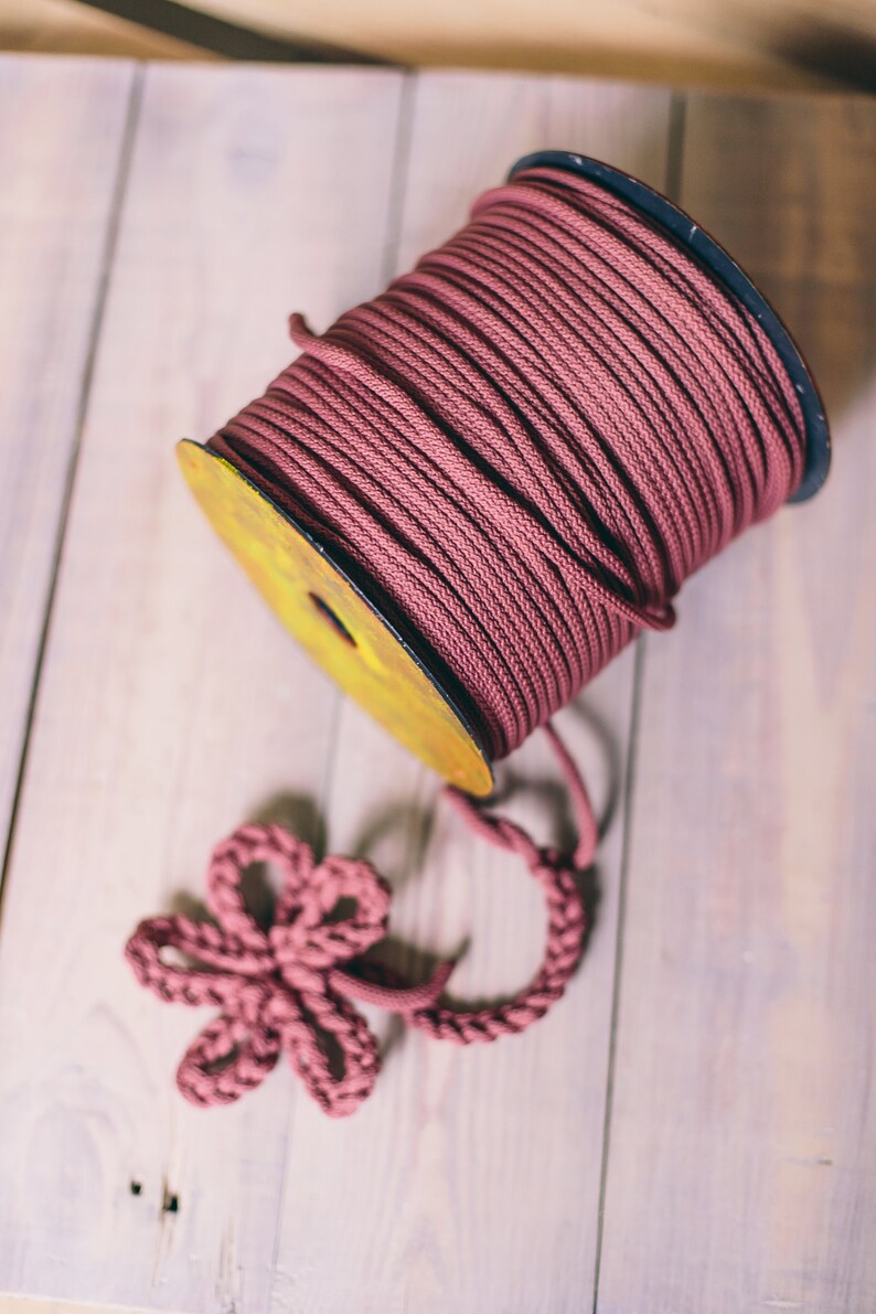 6 Mm Macrame Cord / Macrame Cord/ Pink Yarn/ Yarn/ Diy Crafts/ Etsy
