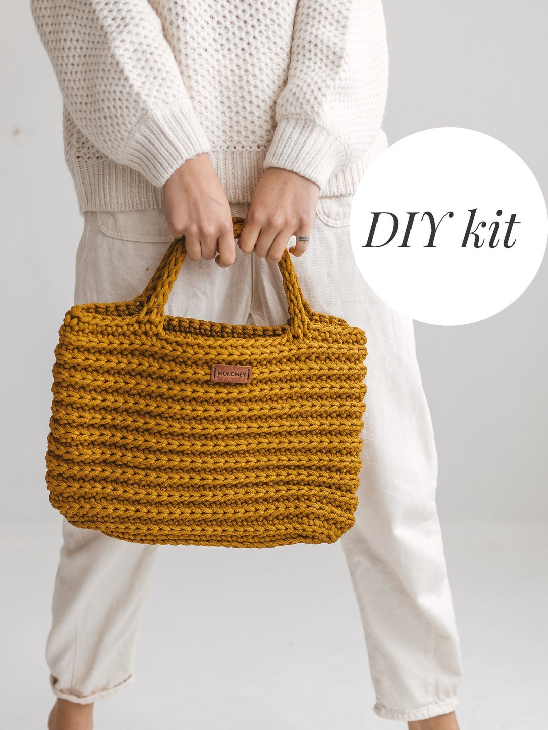 Handbag DIY Kit Craft Set, Crochet Handbag Kit, Diy Bag Kit, Do It