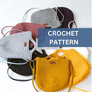 Crochet bag pattern, Crochet bag video tutorial, crochet crossbody bag pattern