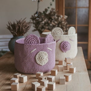 Crochet basket pattern, crochet pattern, basket pattern, crochet pattern basket, nursery storage basket pattern, baby basket pattern image 3