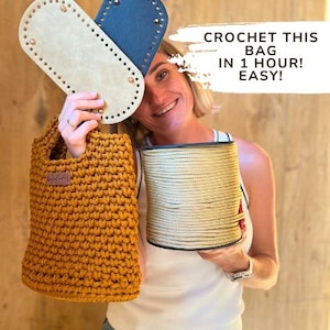 DIY bag kit - crochet starter kit - crochet bag kit