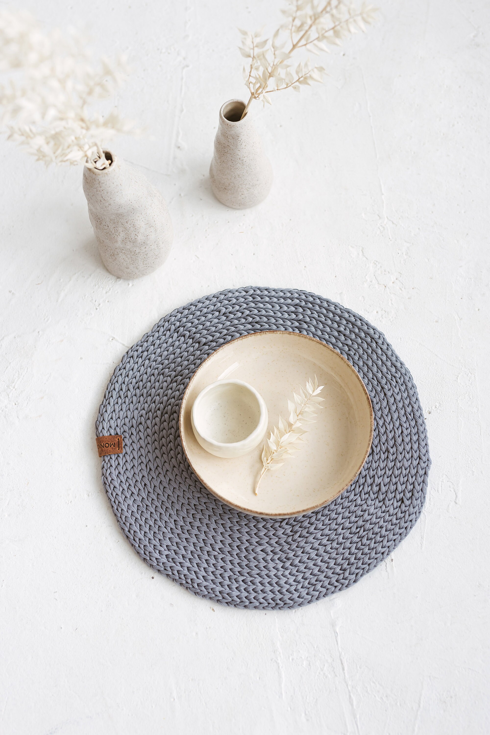 Round Placemat Green Round Placemats Crochet Etsy