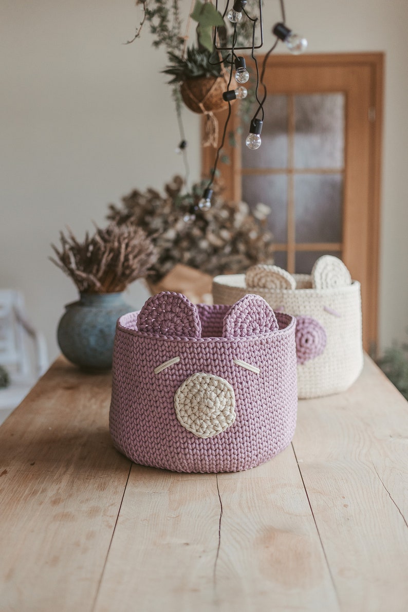 Crochet basket pattern, crochet pattern, basket pattern, crochet pattern basket, nursery storage basket pattern, baby basket pattern image 7