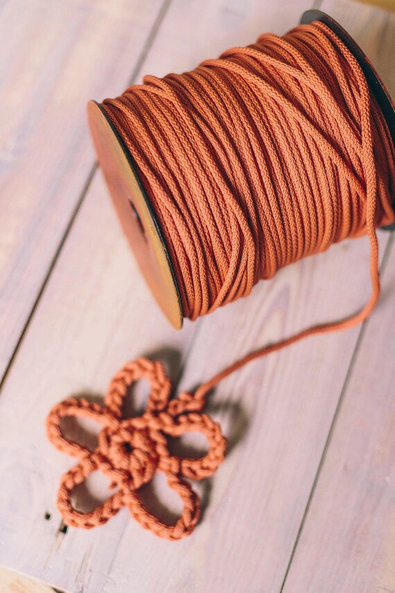 DIRTY ORANGE cord, craft projects, chunky yarn,macrame cord, diy projects, crochet supplies, rope, knitting yarn, knitting supplies #47