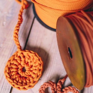 Macrame cord 6mm, bead cord, textile rope, braided rope, polyester cord, knitt cord, macrame yarn, macrame rope, crochet cord image 7