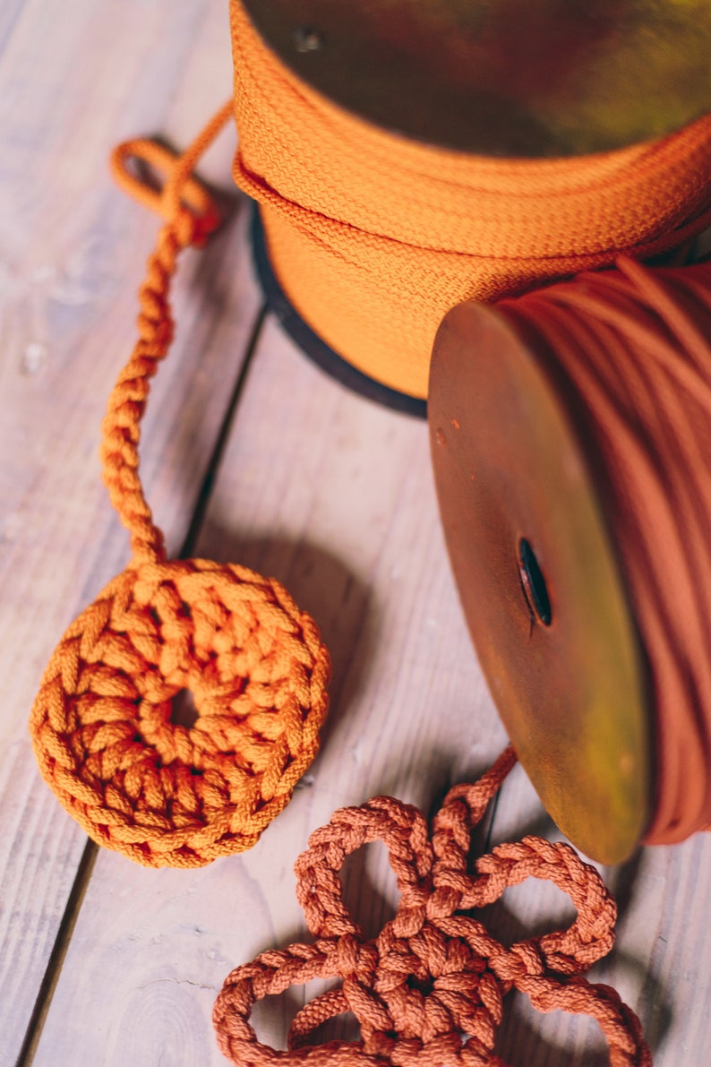 Macrame cord 6mm, bead cord, textile rope, braided rope, polyester cord, knitt cord, macrame yarn, macrame rope, crochet cord image 7