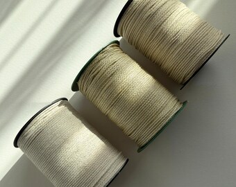 Beige 3mm Macrame Cord – Shades of Beige Polyester Rope | Gold & Silver Lurex