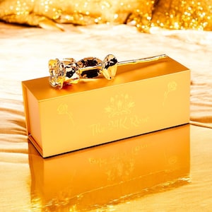 100% Real Rose, 24K Gold Dipped, 7" Tall, Mother’s Day, Anniversary, Wedding, Birthday, Golden Birthday, Valentines Day, gifts for her,