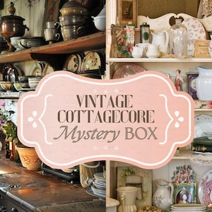Vintage Cottagecore Mystery Box, Antique Mystery Box, Surprise Gift Box, Vintage Home Decor, Vintage Lot,Retro Mystery Box,Vintage Items Lot