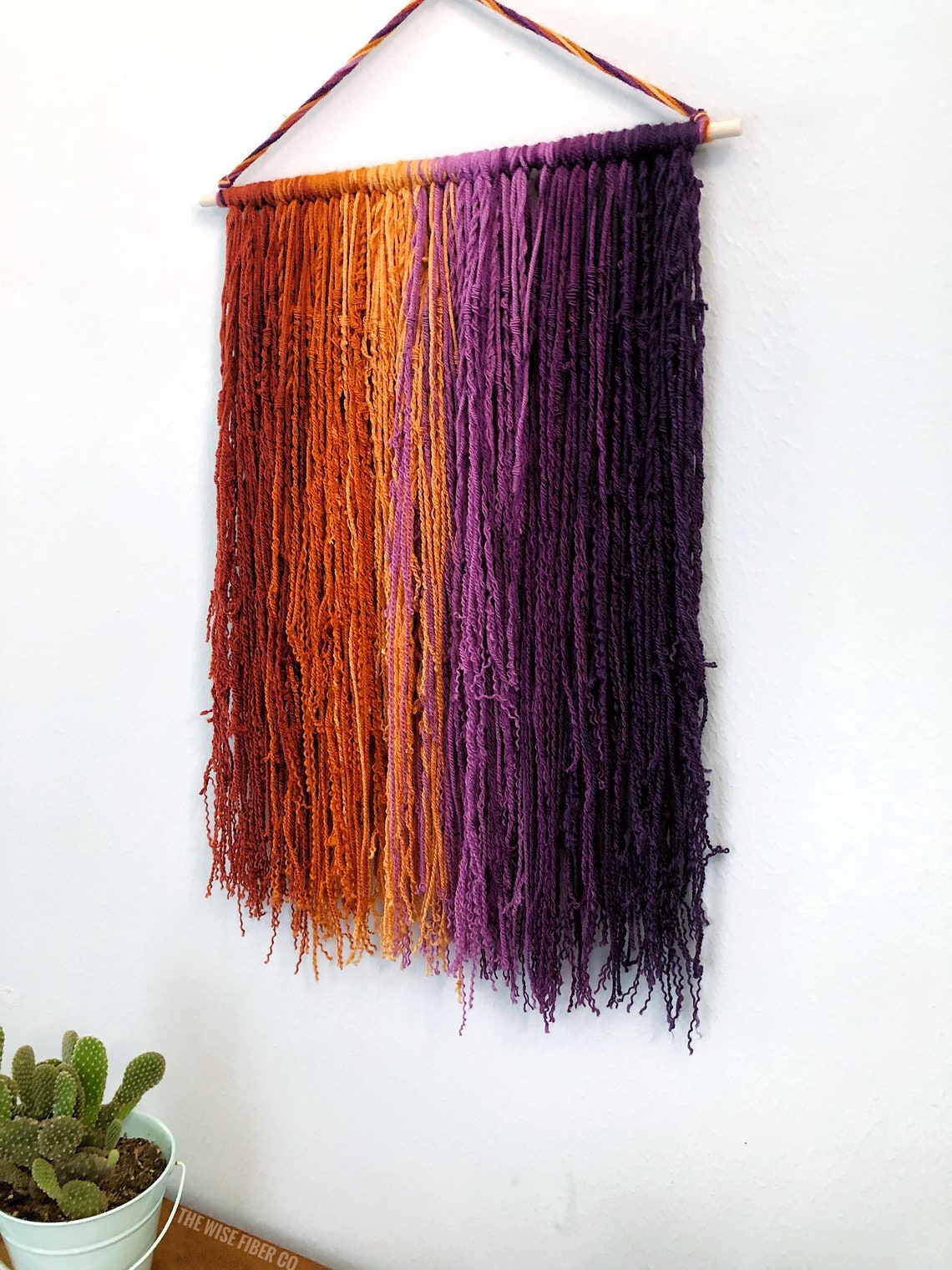 Southwestern Sunset Macrame Wall Hanging Desert Burnt Orange Etsy