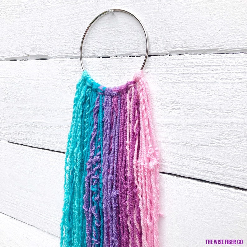 Turquesa púrpura y rosa Macrame pared colgante decoración de | Etsy