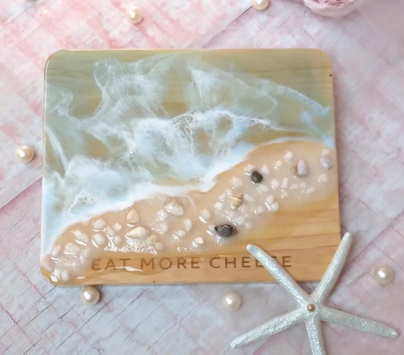 Bamboo Resin and Olive Cheese Board, Kitchen and Dining, Epoxy Resin Art, New Home Unique Gift Idea