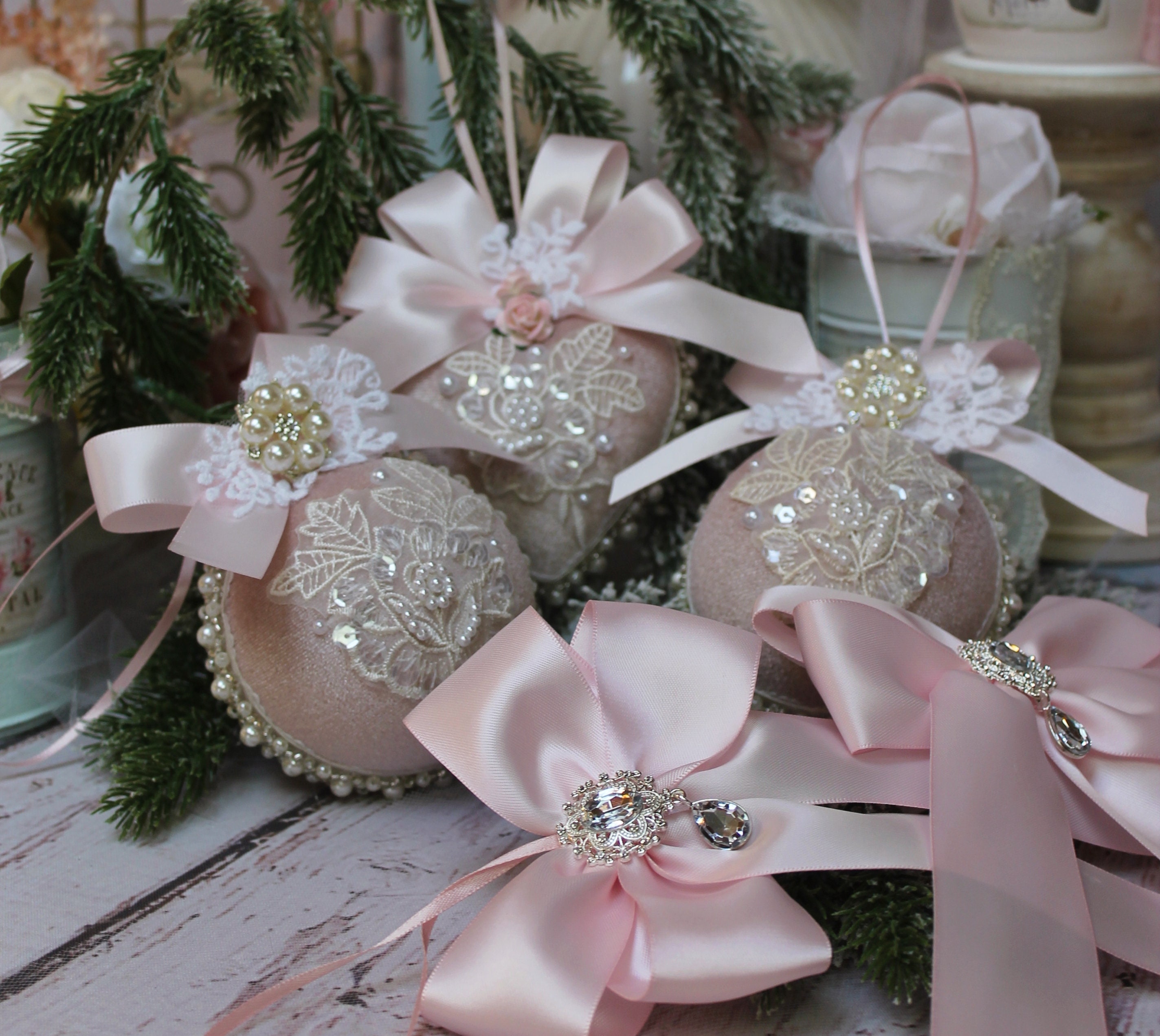 Shabby Chic Vintage Victorian Elegance Christmas Ornaments - Etsy