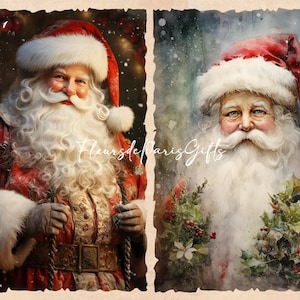 Decoupage Rice Paper, Vintage Christmas Victorian Santa Decoupage Paper, Decorative Image, Decoupage Designs Paper Crafts