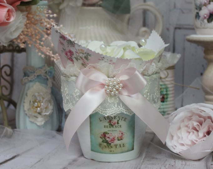Decor for Easter Basket “Etno style “ pottery, dry flowers and organic fabric / adult main image 1