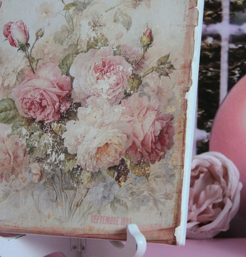 Shabby Chic Vintage Paris 1889 Roses Wall Decor Sign Artist Wooden ...