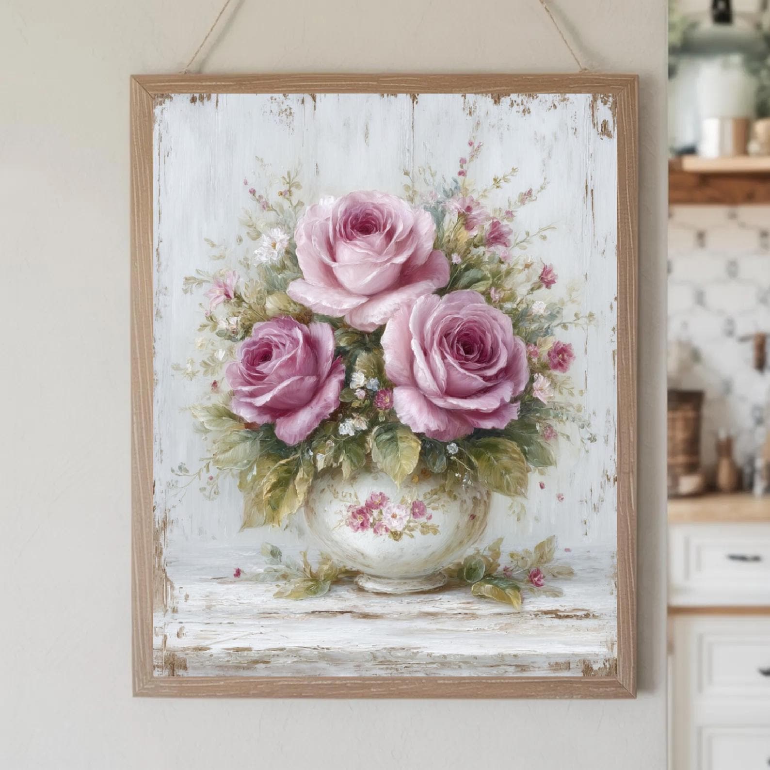 Shabby Chic Pink Roses in a Vase Rice Paper for Decoupage A4 Size - Etsy