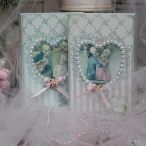 Shabby Chic Valentine Hearts Decor: Handmade Wood Block Mini Signs