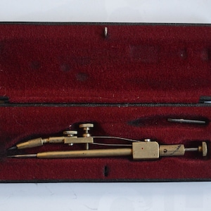 1960's RICHTER PRECISION Vintage German Compass Architectural Drafting Set with original box