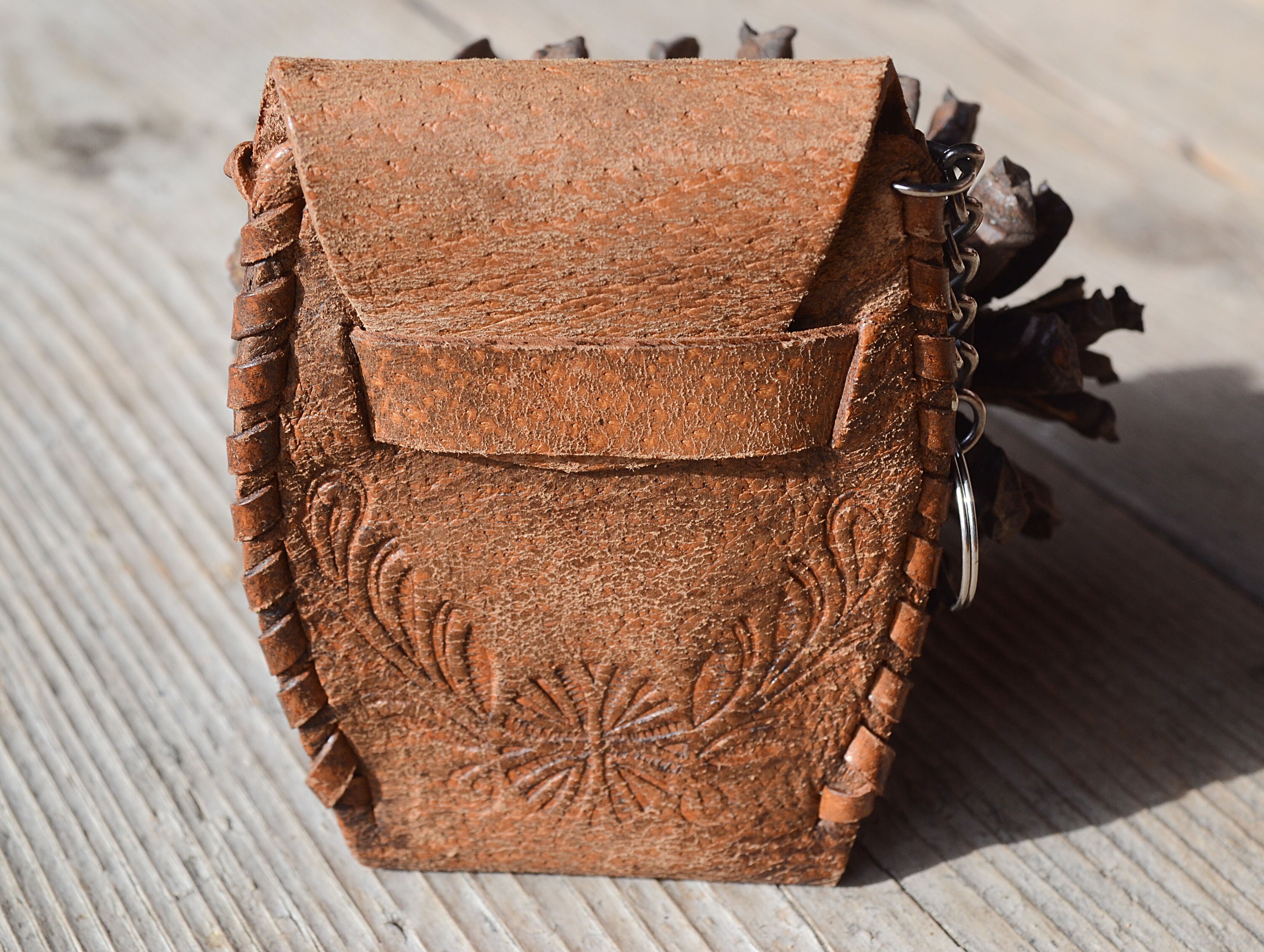 Vintage Genuine Leather Key Case, Brown Key Holder, Retro Vintage Genuine Leather Key Case, Brown Key Holder, Retro