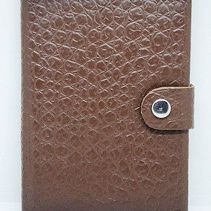 Monedero genuino de cuero marrón vintage, Monedero de monedas vintage, Cartera de viaje, Cartera de cuero genuino, Cartera de cuero soviético