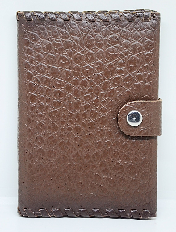 Vintage brown Leather genuine Wallet, Vintage Coin
