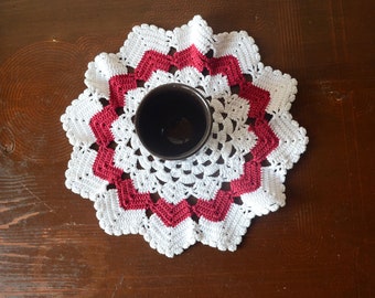 Vintage decorative crochet, Handmade lace, Coffee table coasters
