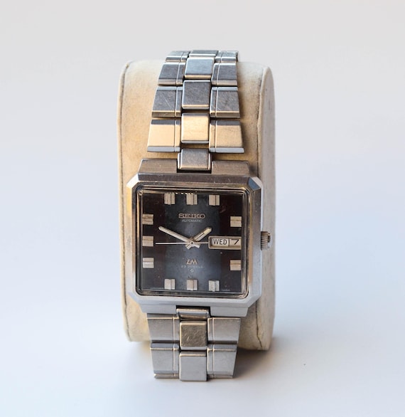 1970s Seiko LM Automatic Watch, Rare Square Model, Lord Matic 5606