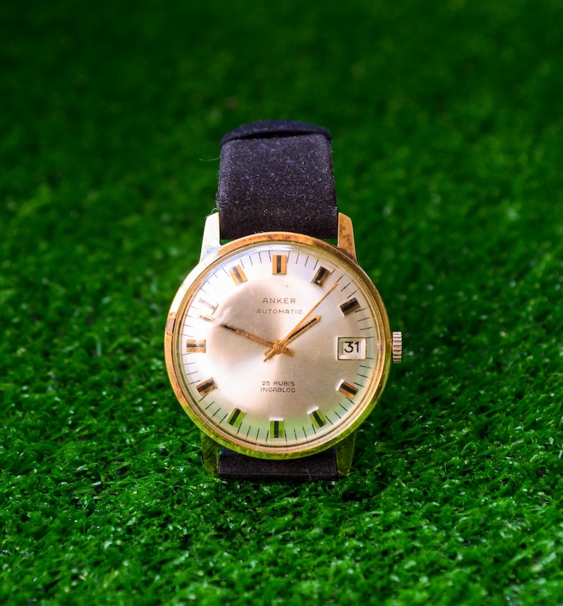 1970s ANKER Automatic Swiss Wristwatch, Gold Plated (not Working) - Etsy