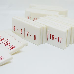 Vintage Plastic Dominoes, Family Board Game, 28 Pieces