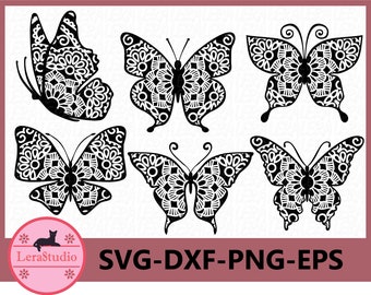 Download Butterfly Mandala Svg Etsy