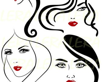 Download Women Face Svg Etsy