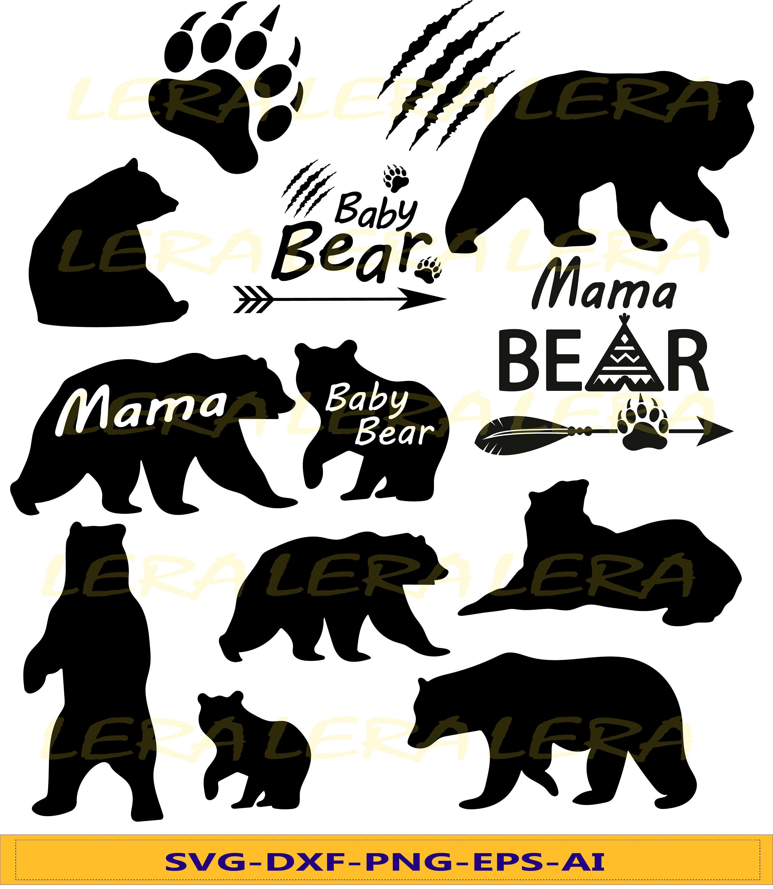 Download 60 Off Bear Svgbaby Bear Svg Bear Paw Cut Files Mama Etsy