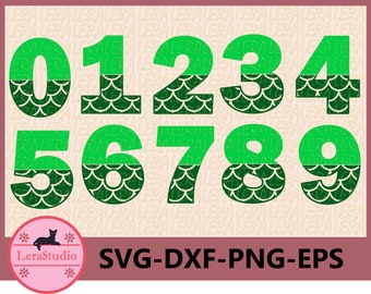 mermaid number svg etsy