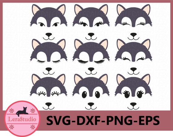 60 Off Wolf Face Svg Animal Face Svg Cute Wolf Eyelashes Etsy