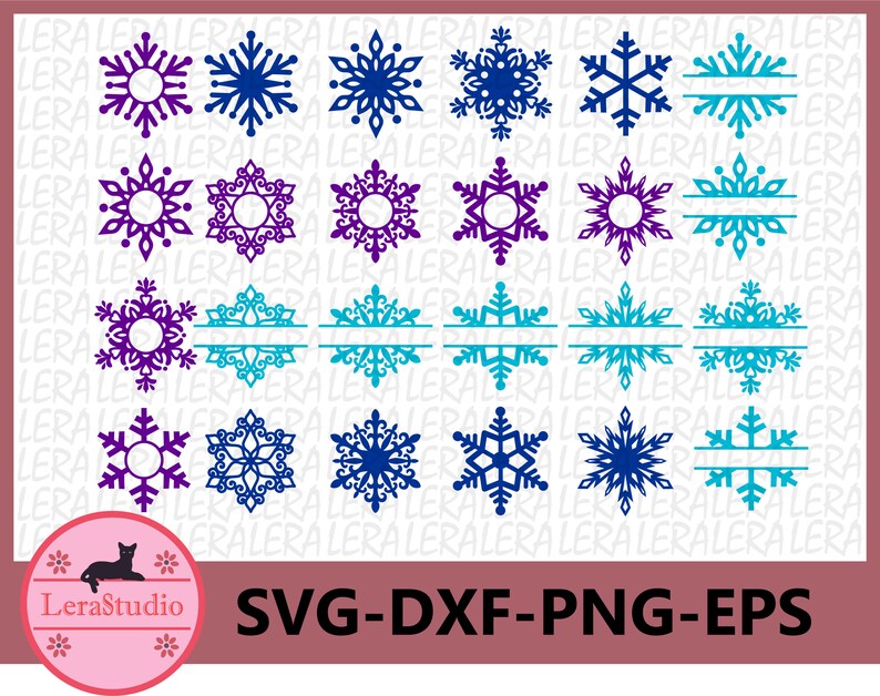 Download 60 % OFF Snowflake Frames Frozen Vinyl Decal in svg png | Etsy