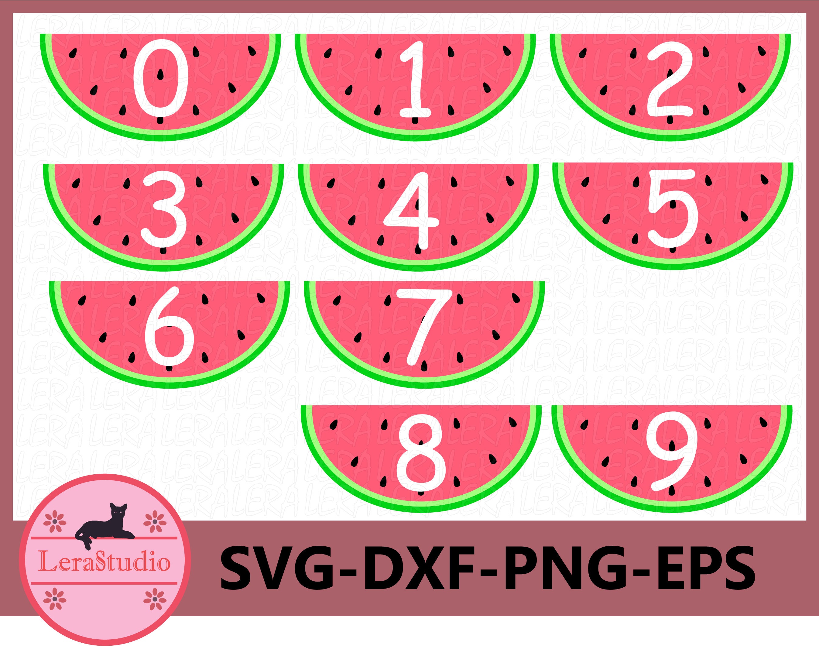 Download 60 Off Numbers Summer Svg Watermelon Svg Numbers Cut Etsy