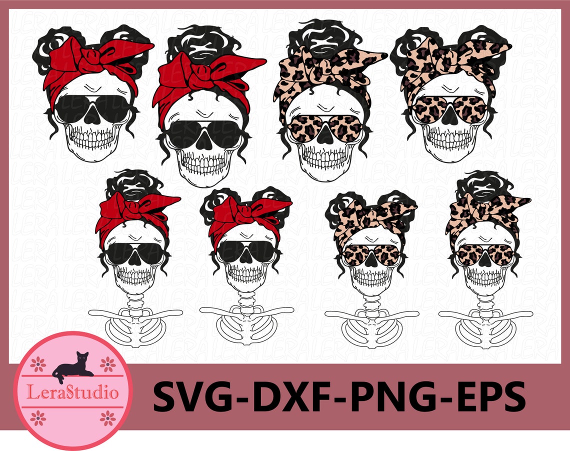 Download 60 % OFF Mom life with bandana svg Skeleton svg Skull Svg ...