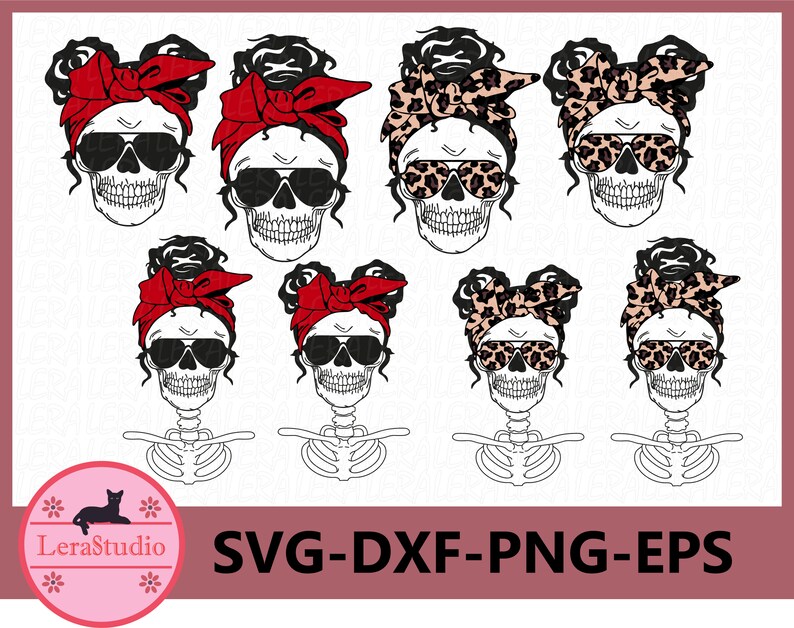 Download 60 % OFF Mom life with bandana svg Skeleton svg Skull Svg ...