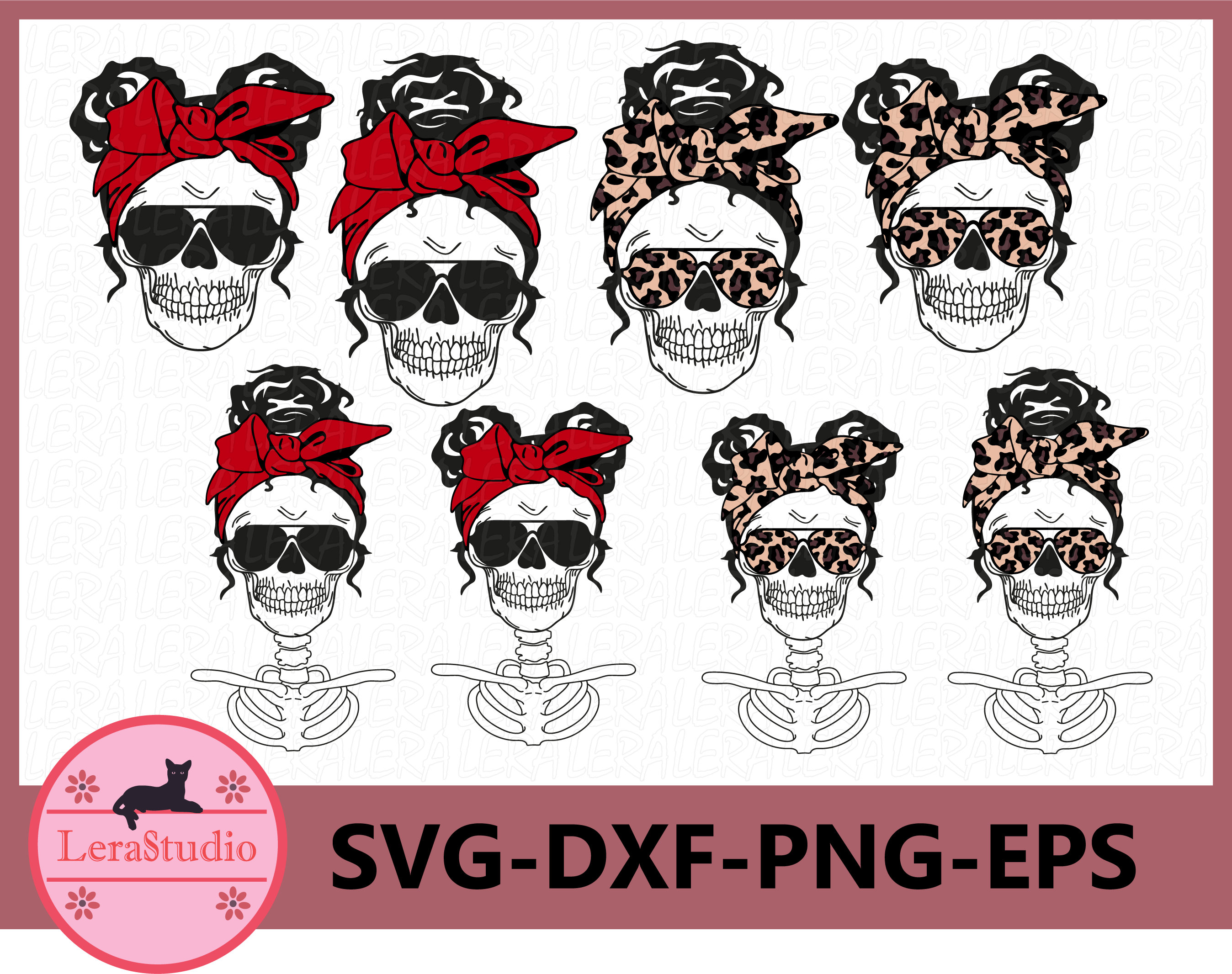 Download 60 % OFF Mom life with bandana svg Skeleton svg Skull Svg ...