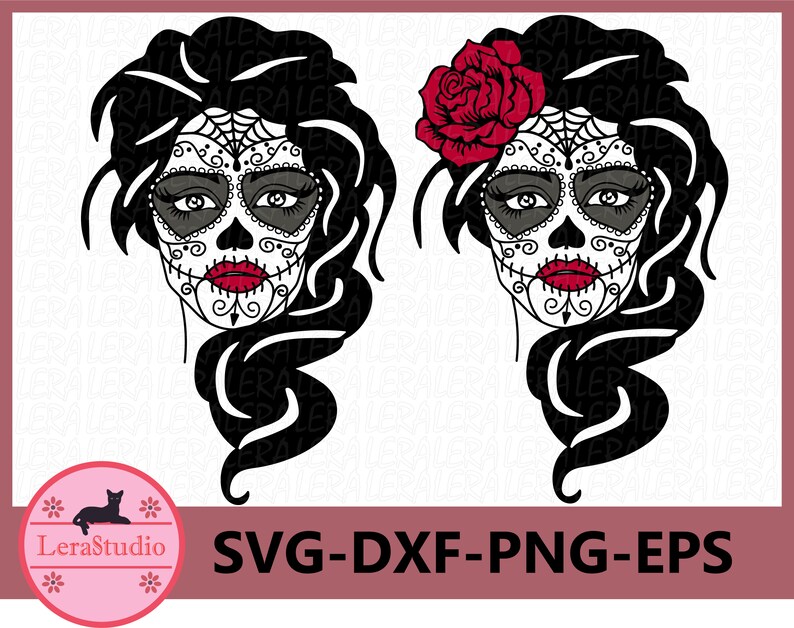 Download 60 % OFF Girl skull svg Sugar Skull Svg Skeleton svg | Etsy