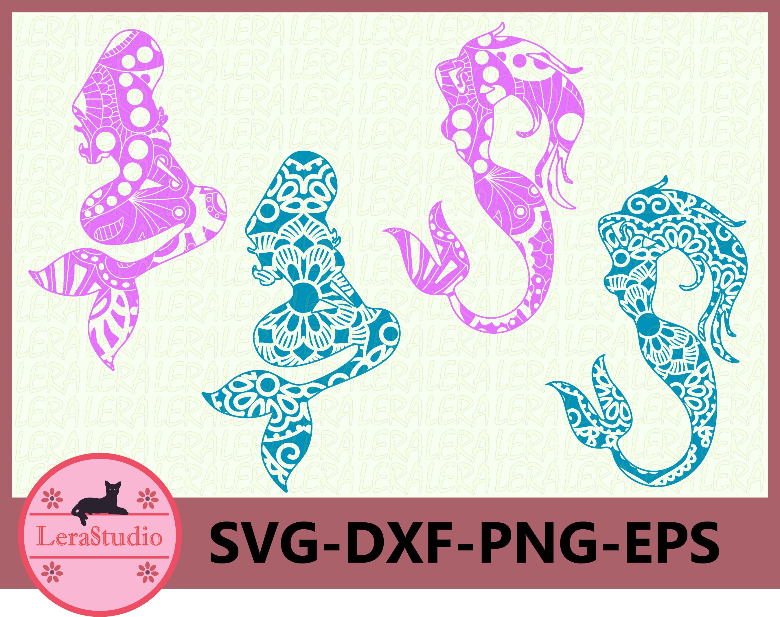 Free Free 89 Mermaid Zentangle Svg SVG PNG EPS DXF File