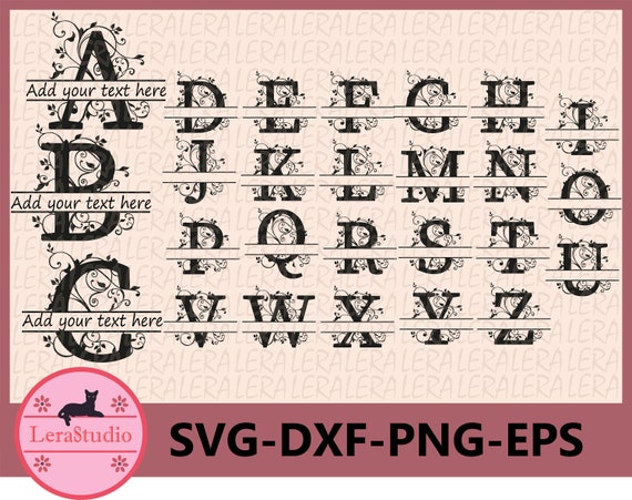 Download 60 Off Alphabet Svg Split Letter Monogram Alphabet Split Etsy