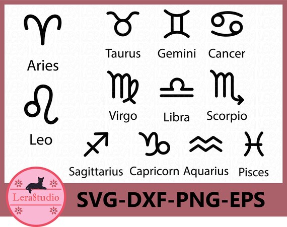 60 % OFF Bundle Astrology Zodiac SVG Zodiac signs svg dxf | Etsy