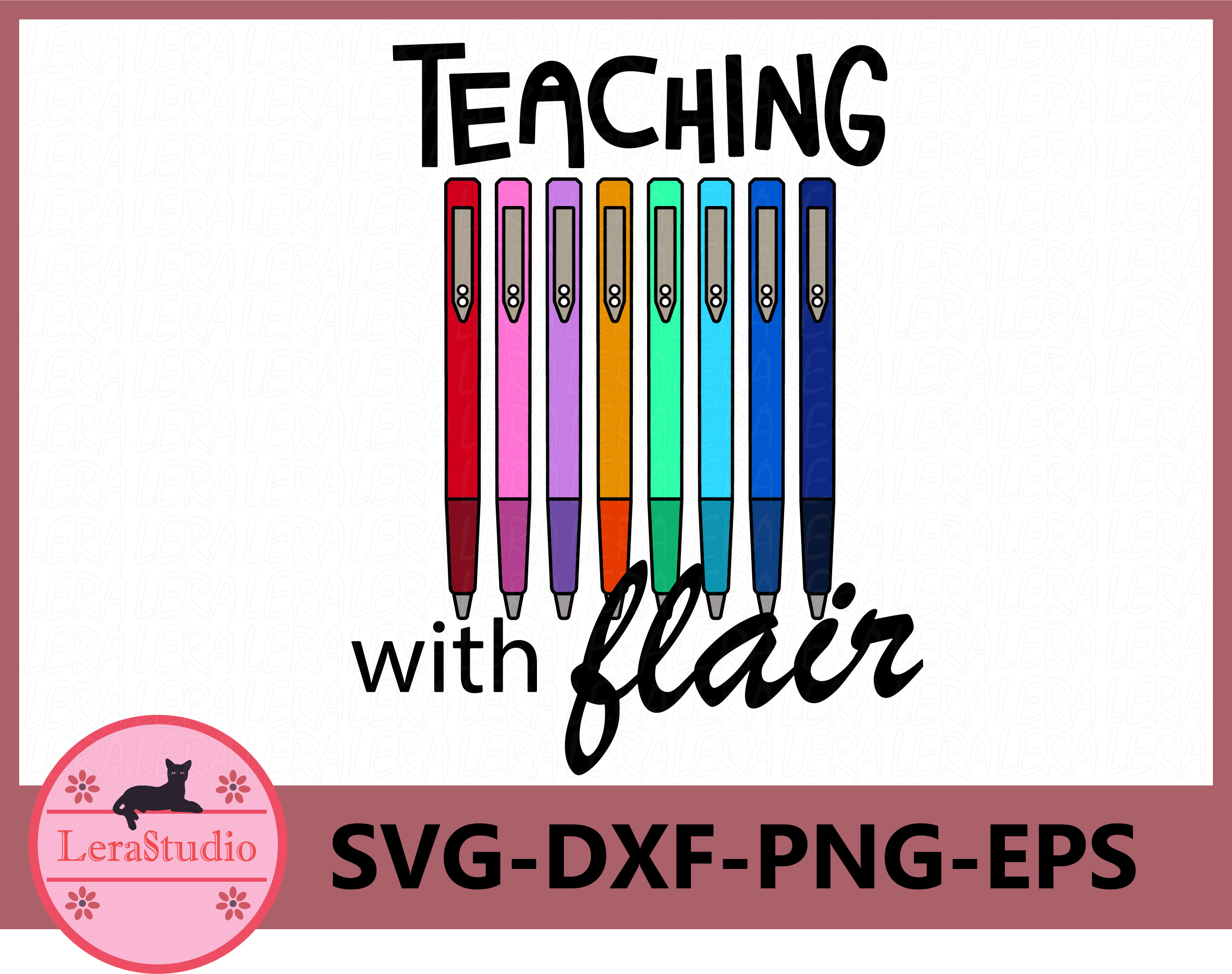 Download 60 % OFF Teaching with flair svg Teacher Svg Png Eps Dxf | Etsy