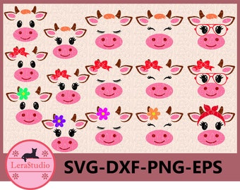 60 % OFF, Cow SVG, Farm svg, Cow head svg, Calf with Bandana svg, Calf in Sunglasses Svg, Calf face SVG, dxf, ai, eps, png, Silhouette svg
