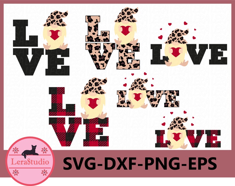 Download 60 % OFF Gnome Svg Love Leopard Heart Svg Valentines Day ...