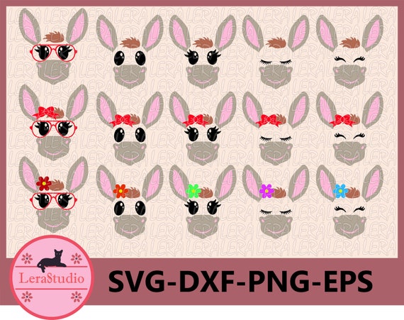 Download 60 Off Donkey Face Svg Animal Face Svg Donkey Eyelashes Etsy